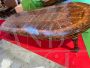 Tavolo Palladiano antico intarsiato allungabile a manovella                            
