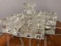 Lampada da tavolo di Albano Poli per Poliarte con 18 cubi di cristallo, anni '60