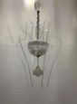Lampadario attr. Seguso in vetro di Murano trasparente, anni '50                            