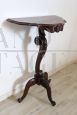 Console gueridon in noce in stile Luigi XV                            