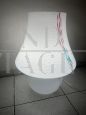 Grande lampada a fungo in vetro di Murano con inserti azzurri e rosa