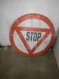 Cartello stradale STOP vintage anni '80
