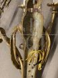 Coppia di applique antiche grandi in bronzo, epoca Napoleone III- fine '800