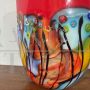 Vaso in vetro di Murano con Murrine Millefiori                            
