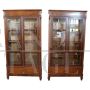 Coppia di librerie antiche in noce dell'800 restaurate                            
