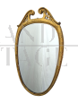 Specchio in stile classico con cornice in legno dorato, fine '900                            