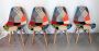 Set di 8 sedie in stile Charles Eames in vari colori                            