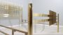 Letto vintage attr. Luciano Frigerio in ottone dorato, anni '70