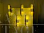 Set di 5 lampade da parete in vetro giallo di Oma Padova, anni '60                            