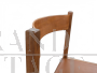 Set di 4 sedie Cassina in faggio e pelle marrone, Italia anni '70