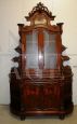 Credenza antica con alzata a vetrina, XIX secolo 