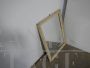 Specchio anni '50 con cornice in abete laccato