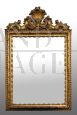Specchiera antica Luigi XVI Napoletana in legno dorato e intagliato