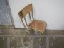 Coppia di sedie Mullca beige impilabili con seduta in legno chiaro, anni '60