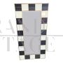 Specchiera retroilluminata in vetro bianco e nero