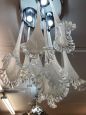 Lampadario Venini anni '70 in vetro Murano a calle