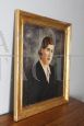Ritratto di ragazza, dipinto art déco olio su tela datato 1939 