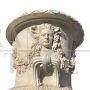 Coppia di grandi vasi da giardino in marmo bianco in stile antico