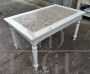 Tavolo antico con piano in marmo bicolore