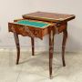 Tavolino da gioco scrittoio antico Napoleone III intarsiato