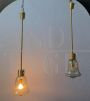 Coppia di lampade a sospensione Murano firmate Seguso, 1960