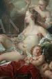 Dipinto antico olio su tela alla maniera di Francois Boucher                            