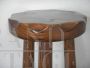 Coppia di sgabelli alti rustici in legno, anni '80