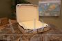 Valigia vintage Samsonite in tessuto broccato                            