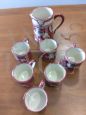 Brocca con 6 bicchieri vintage di Ceramiche L.Ar.Ce Orvieto