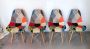 Set di 8 sedie in stile Charles Eames in vari colori