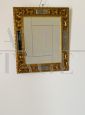 Specchio vintage dorato con specchietti molati, anni '50