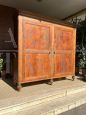 Grande stipo credenza rustica antica in abete naturale