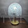 Lampada Vistosi in ottone e vetro di Murano con murrine, anni '70                            