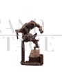 Giovanni Naglia- Scultura in bronzo con figura in movimento dinamico