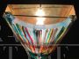 Rara coppia di applique Cenedese in vetro Murano multicolore