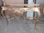 Tavolo console Regency con piano in marmo rosa