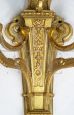 Coppia di applique antiche Napoleone III Francesi in bronzo dorato                            