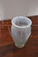 Vaso Liberty art Nouveau in vetro opalino iridescente, anni '30
