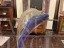 Scultura con delfini in vetro di Murano