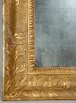 Specchio antico Impero Napoletano in legno dorato finemente intagliato