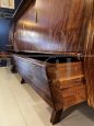 Credenza sideboard italiana con piano in vetro bordeaux, anni '60