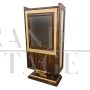 Vetrina in stile Art Déco in legno e pergamena