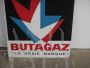 Targa pubblicitaria bifacciale Butagaz, 1970