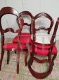 Set di 4 sedie Luigi Filippo restaurate