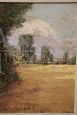 N. Chianese - Dipinto con paesaggio di campagna, olio su cartone primi '900                           