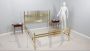 Letto vintage attr. Luciano Frigerio in ottone dorato, anni '70                          