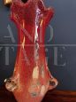 Vaso firmato Moretti in vetro di Murano rosso, Italia anni '60