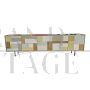 Grande credenza bassa rivestita in vetro colorato                            