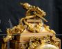 Orologio antico Napoleone III in bronzo dorato e porcellana di Sèvres