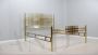 Letto vintage attr. Luciano Frigerio in ottone dorato, anni '70                            
